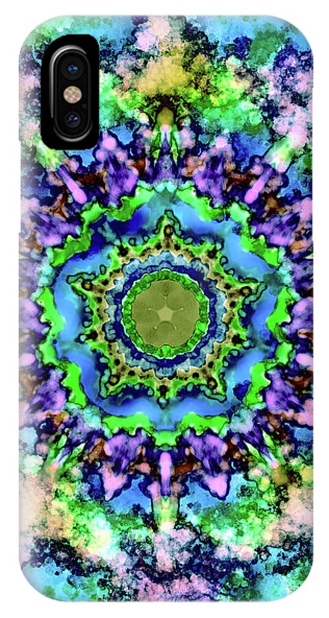 Mandala iPhone X Case featuring the digital art Mandala Art 1 by Patricia Lintner