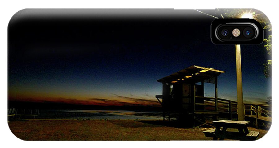 Manns Beach iPhone X Case featuring the photograph Manns Beach Nocturnal 2 by Evelyn Tambour