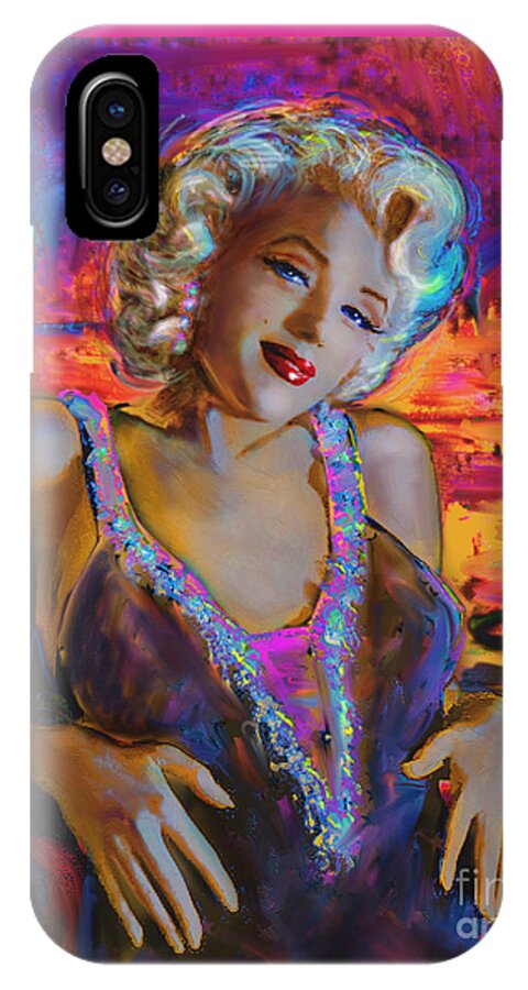 Marilyn Monroe iPhone X Case featuring the painting Marilyn Monroe 126 g by Theo Danella