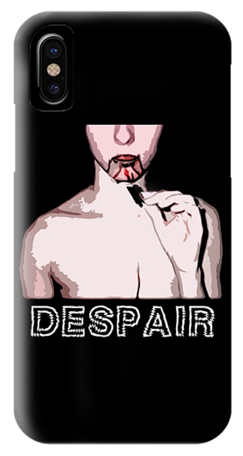 Movie iPhone X Case featuring the digital art Despair by Mark Baranowski