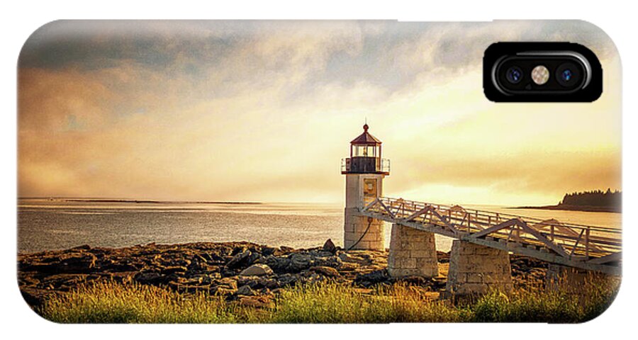 Digital Art iPhone X Case featuring the digital art Marshall Point Lighthouse by Melinda Dreyer
