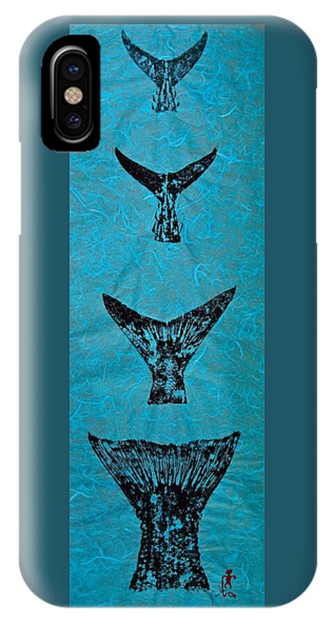 Fish Prints iPhone X Case featuring the mixed media Martha's Vineyard Grans Slam - 4 by Jeffrey Canha