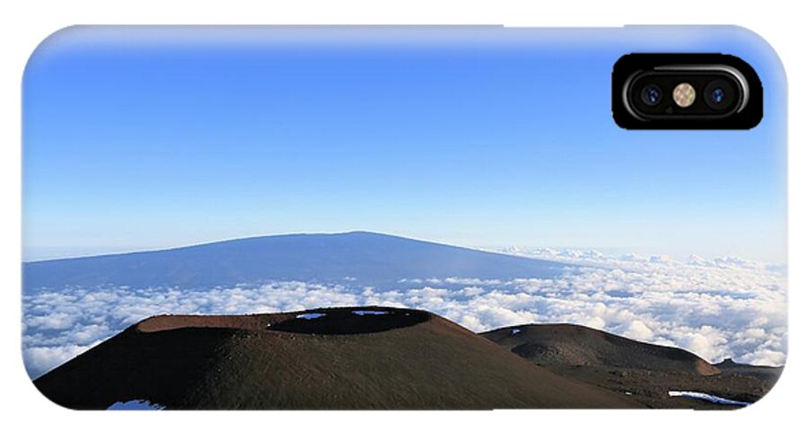 Photosbymch iPhone X Case featuring the photograph Mauna Loa in the distance by M C Hood