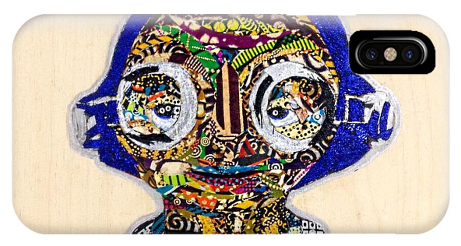Sci-fi iPhone X Case featuring the tapestry - textile Maz Kanata Star Wars Awakens Afrofuturist Colection by Apanaki Temitayo M