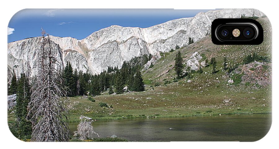 Medicine Bow Mountains Snowy Range Wyoming Quartzite Landscape iPhone X Case featuring the photograph Medicine Bow Peak by Barbara Smith-Baker