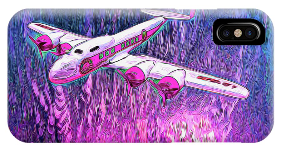 40' Plane iPhone X Case featuring the digital art Mental Get A Way by Michael Cleere