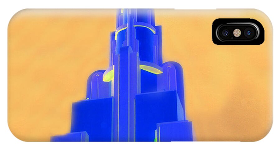 Metropolis iPhone X Case featuring the painting Metropolis by David Lee Thompson