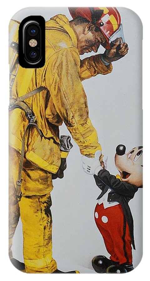 Magic Kingdom iPhone X Case featuring the photograph Mickey And The Bravest by Rob Hans