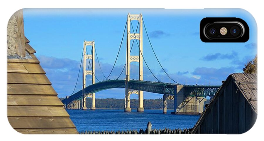 Mackinac iPhone X Case featuring the photograph Mighty Mac from Michilimackinac by Keith Stokes