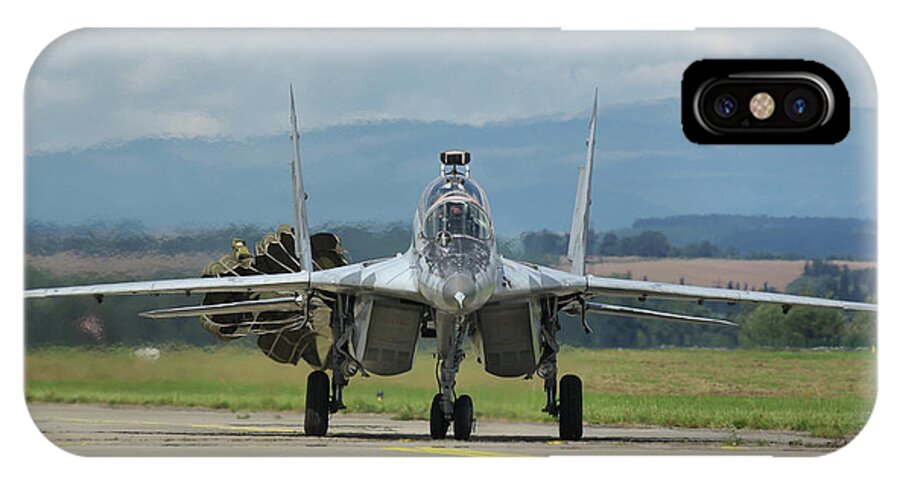 Mikoyan iPhone X Case featuring the photograph Mikoyan-Gurevich MiG-29UBS by Tim Beach