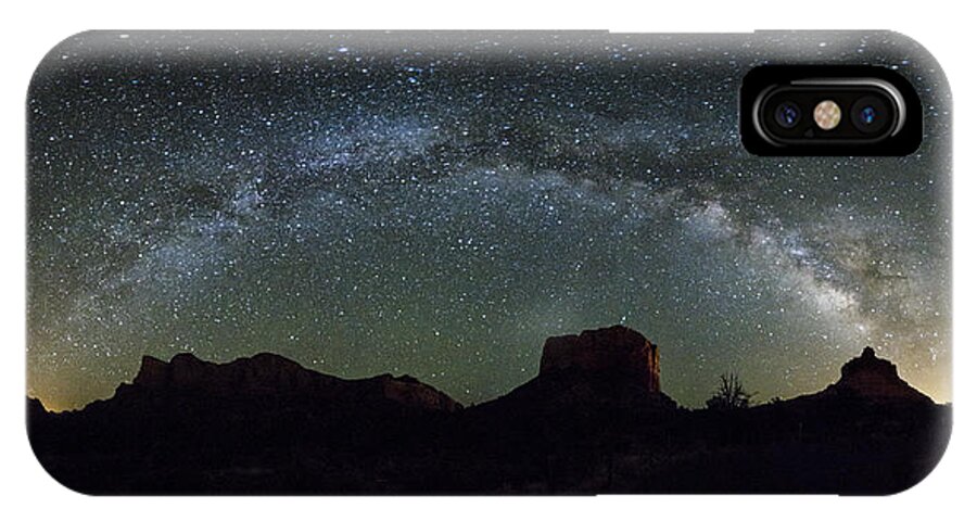 Bell Rock iPhone X Case featuring the photograph Milky Way Over Bell by Tom Kelly