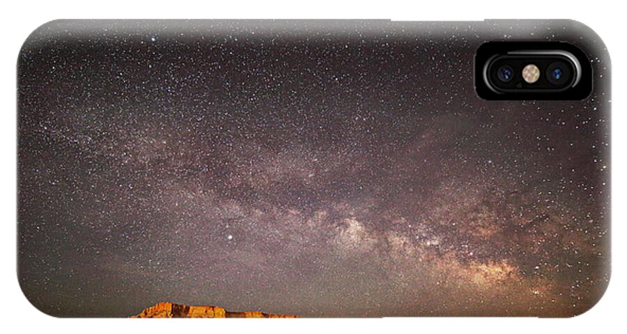 Monument iPhone X Case featuring the photograph Milky Way over LeChee Rock near Page AZ by Jean Clark