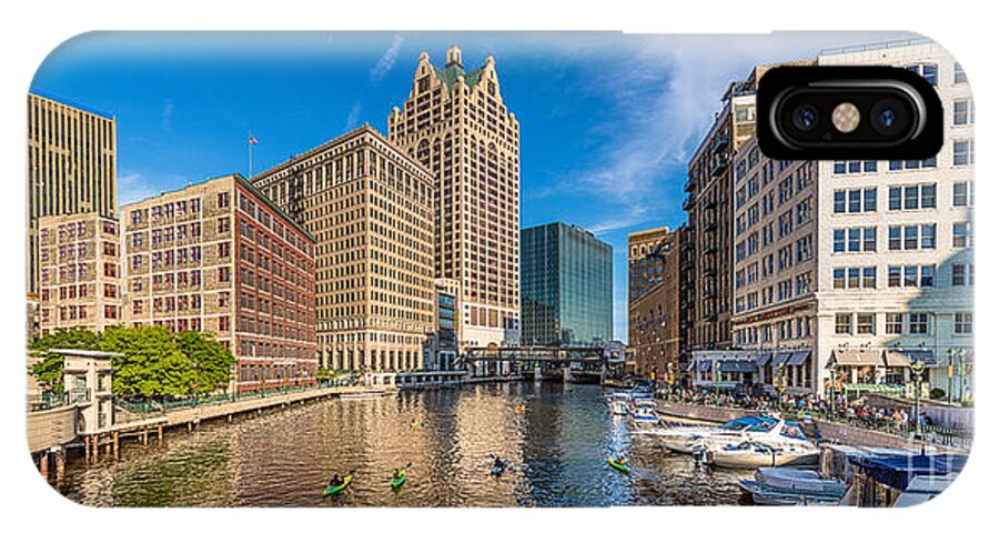 Architecture iPhone X Case featuring the photograph Milwaukee Summer Nights by Andrew Slater