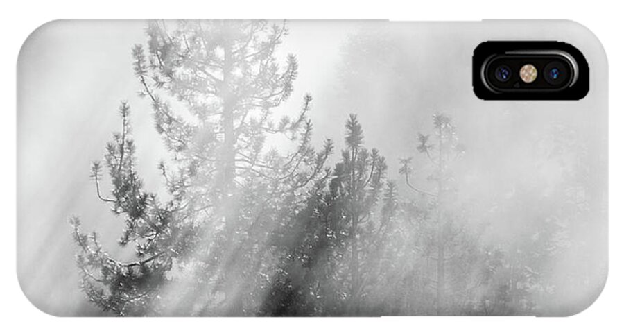 Ski iPhone X Case featuring the photograph Mist Shadows by Martin Gollery