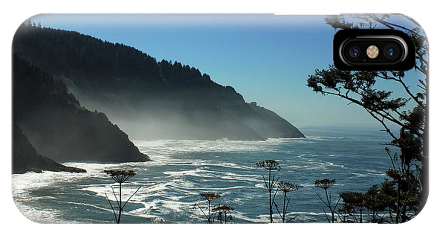Ocean iPhone X Case featuring the photograph Misty Coast at Heceta Head by James Eddy