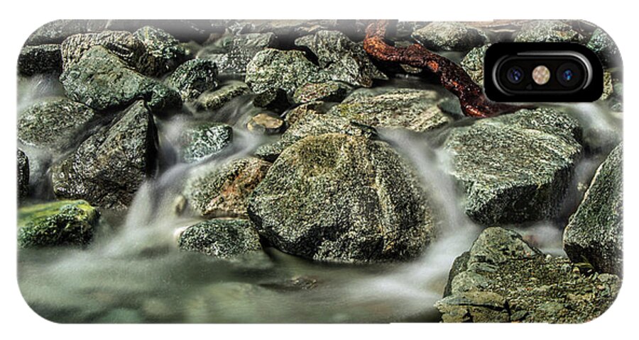 White iPhone X Case featuring the photograph Misty Creek by Ed Clark