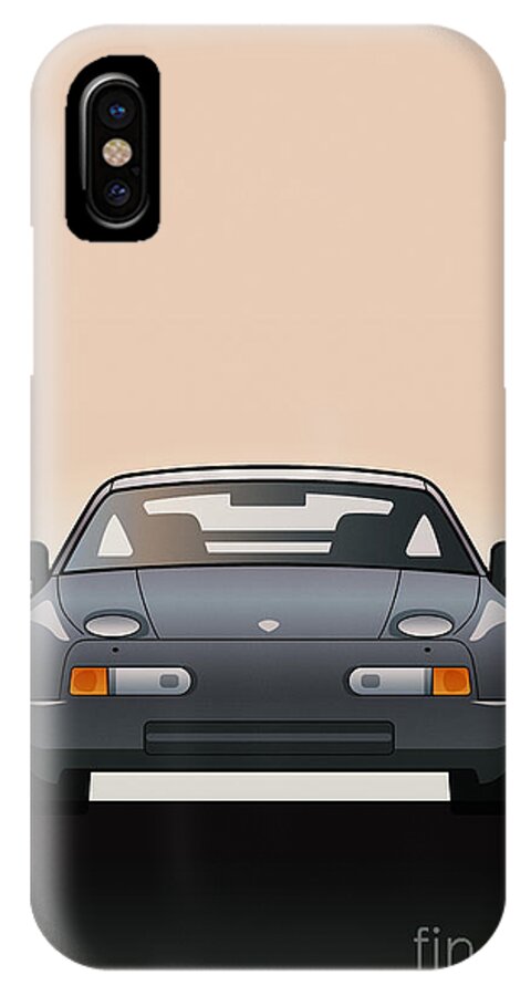 Car iPhone X Case featuring the digital art Modern Euro Icons Series Porsche 928 GTS by Tom Mayer II Monkey Crisis On Mars