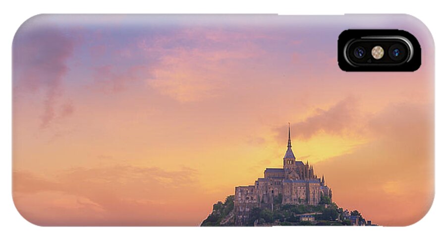 Europe iPhone X Case featuring the photograph Mont-Saint-Michel at Dawn by Laurent Lucuix