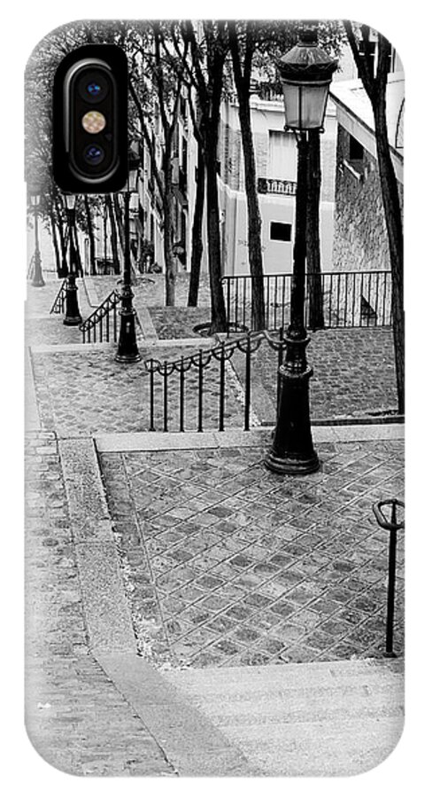 Monmartre iPhone X Case featuring the photograph Montmartre stairway Paris by Pierre Leclerc Photography