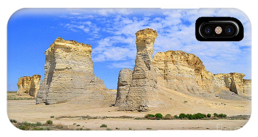 Monument Rocks iPhone X Case featuring the photograph Monument Rocks in Kansas 2 by Catherine Sherman