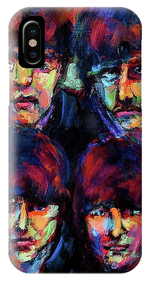 Painting iPhone X Case featuring the painting Mop Tops by Les Leffingwell