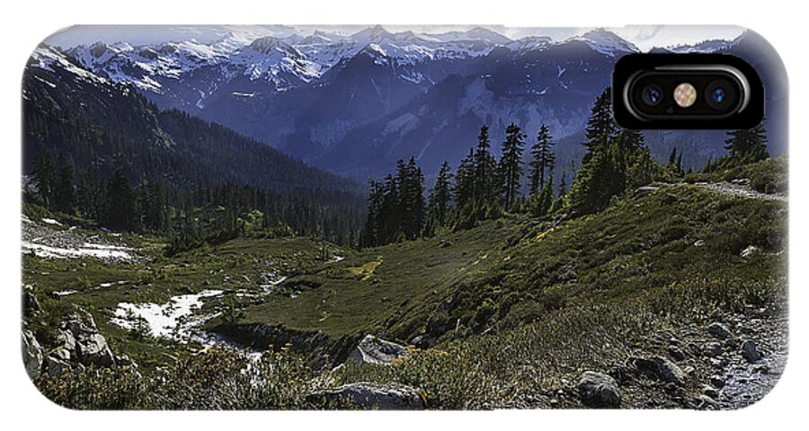 Washington iPhone X Case featuring the photograph Mount Baker from the Lake Ann Trail by Paul Conrad