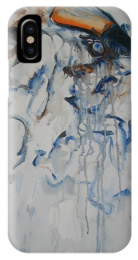 Art African American iPhone X Case featuring the painting Moving Forward by Raymond Doward