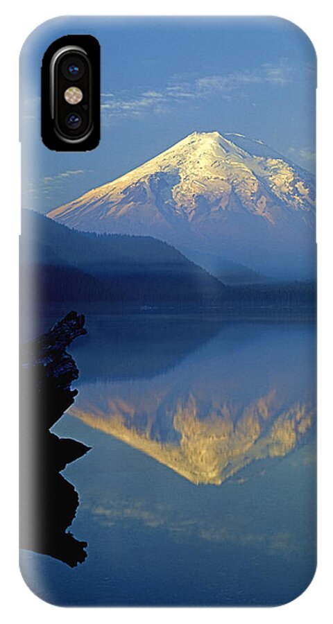 Sunset iPhone X Case featuring the photograph 1M4907-V-Mt. St. Helens Reflect V by Ed Cooper Photography