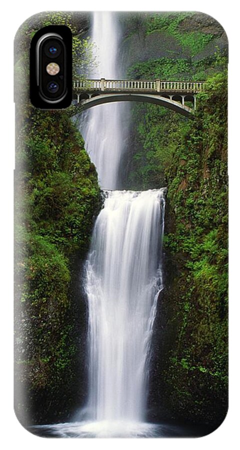 Bridge iPhone X Case featuring the photograph Multnomah Falls, Oregon, Usa by Dan Sherwood