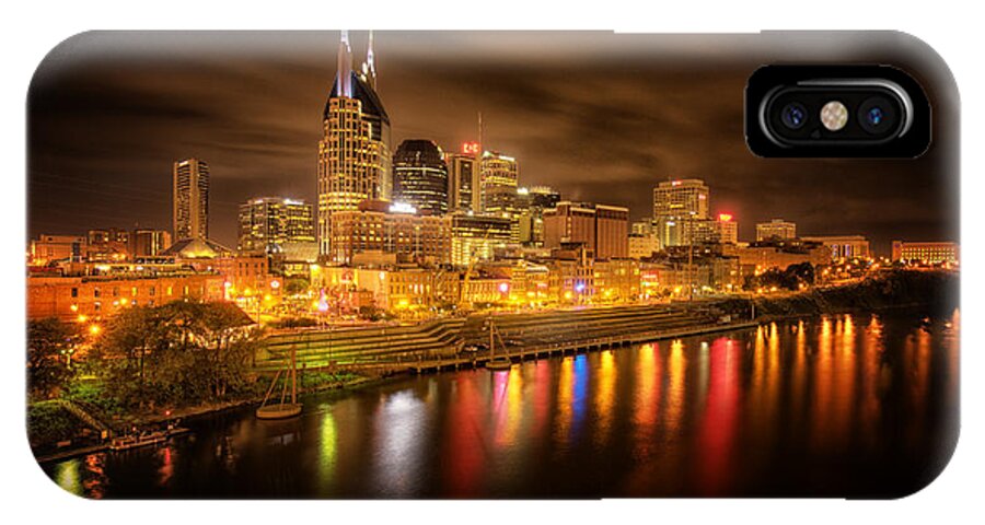 City iPhone X Case featuring the photograph Nashville City Lights by Stuart Deacon