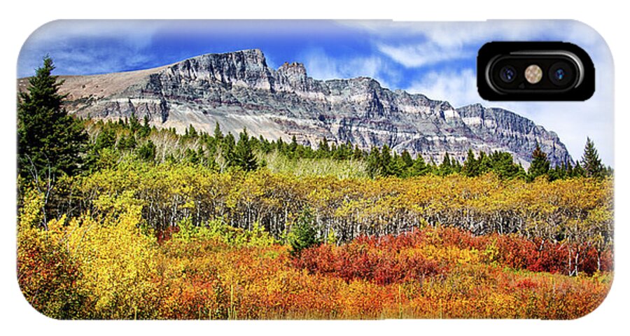 Natural Layers In Glacier National Park iPhone X Case featuring the photograph Natural Layers in Glacier National Park by Carolyn Derstine