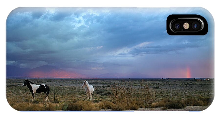 New Mexico iPhone X Case featuring the photograph New Mexico Storms by Hermes Fine Art