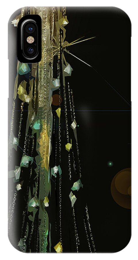 Crystal iPhone X Case featuring the digital art New Years at the Ritz by Gina Harrison