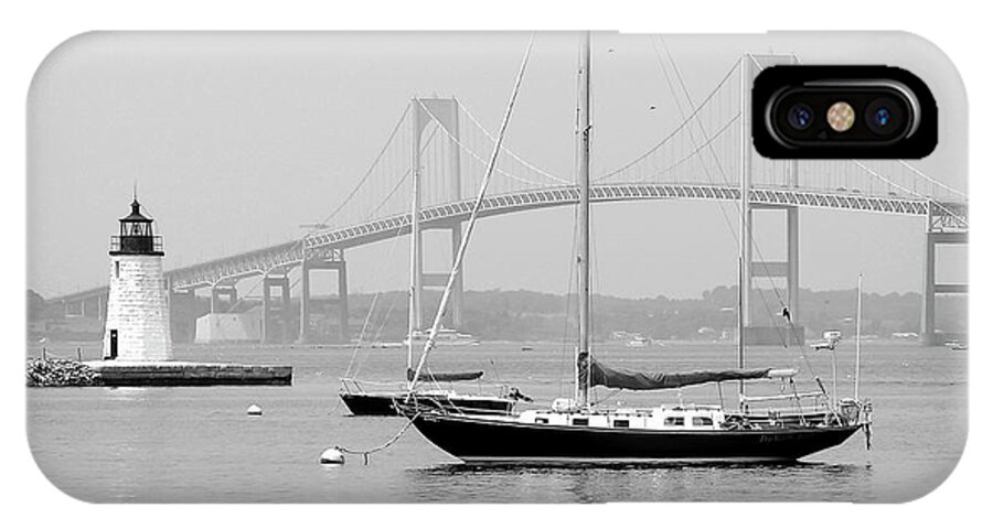 Landscape iPhone X Case featuring the photograph Newport, Rhode Island Serene Harbor Scene by Betty Denise