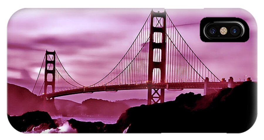 Golden Gate Bridge iPhone X Case featuring the photograph Nightfall at the Golden Gate by Mark Madere
