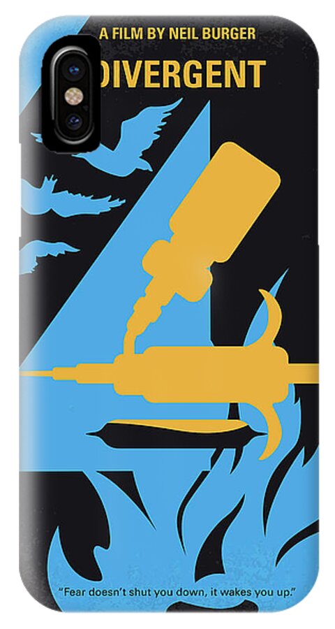 Divergent iPhone X Case featuring the digital art No727 My DIVERGENT minimal movie poster by Chungkong Art