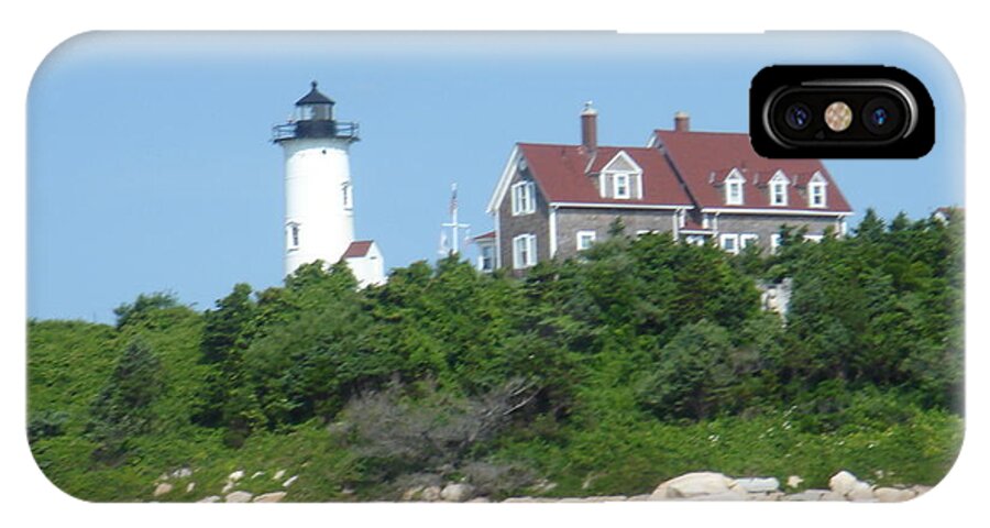 Woods Hole iPhone X Case featuring the photograph Nobska Point Lighthouse by Donna Walsh