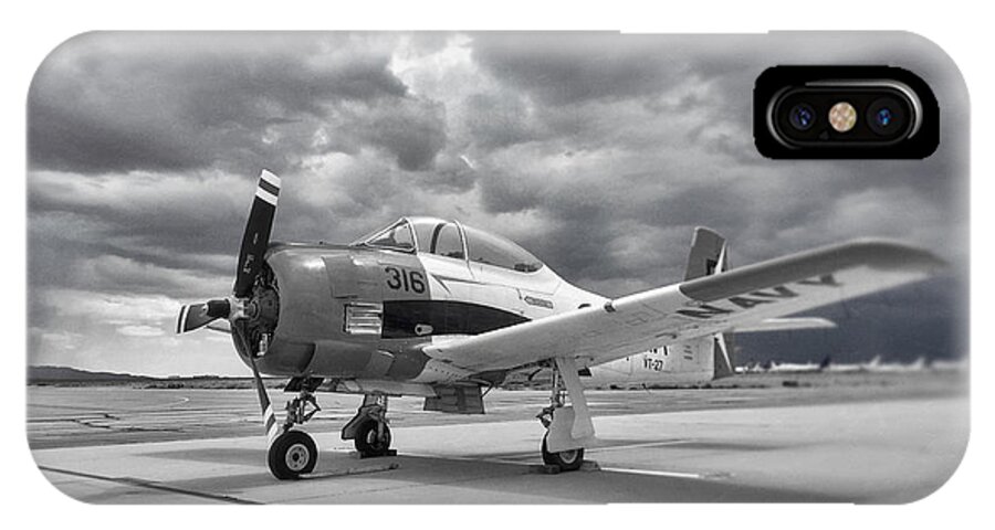 Aviation iPhone X Case featuring the photograph North American T-28 by Douglas Castleman