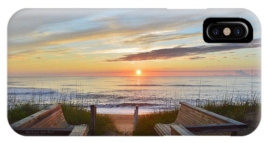 Obx Sunrise iPhone X Case featuring the photograph North Carolina Sunrise by Barbara Ann Bell
