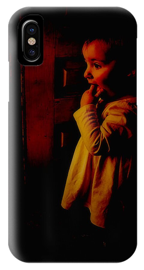 Afraid Of Dark iPhone X Case featuring the photograph Not Afraid Of The Dark by Theresa Campbell