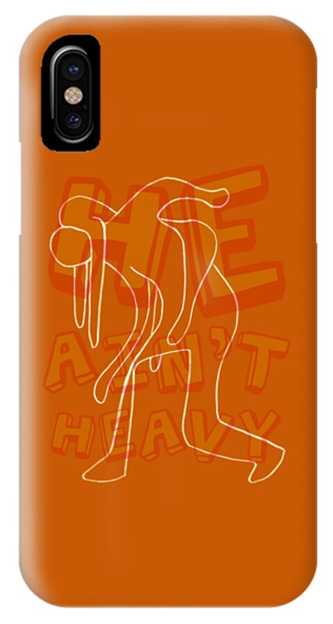 Metaphorical iPhone X Case featuring the digital art Not Heavy by Michelle Calkins