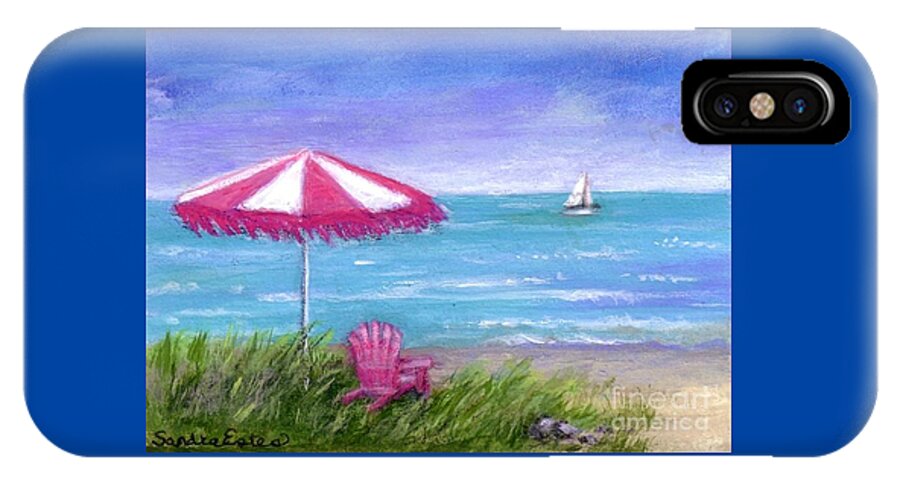 Seascape iPhone X Case featuring the painting Ocean Breeze by Sandra Estes
