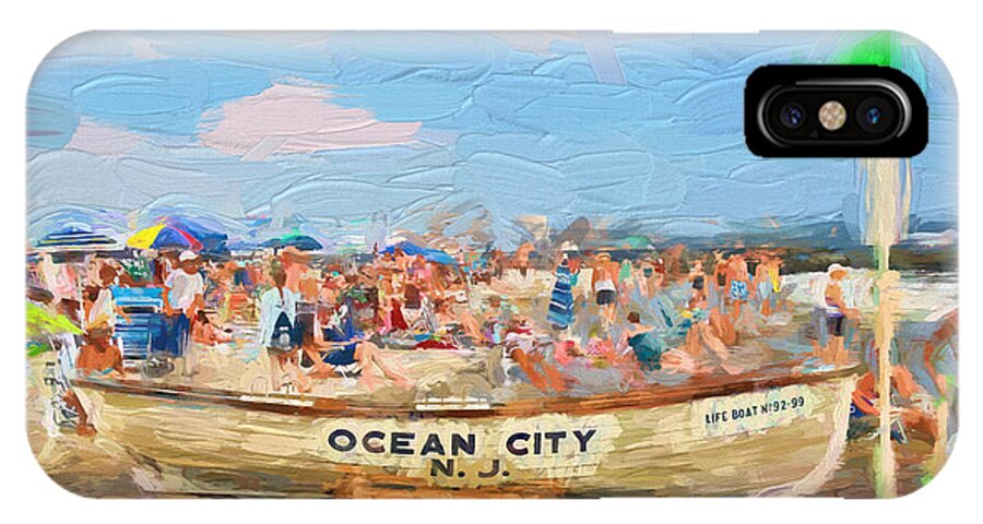 Ocean City Rescue iPhone X Case featuring the photograph Ocean City Rescue Boat 2 by Allen Beatty