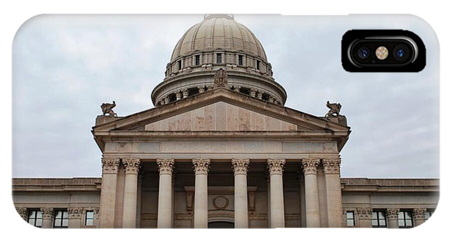 City iPhone X Case featuring the photograph Oklahoma State Capitol - Front View by Matt Quest