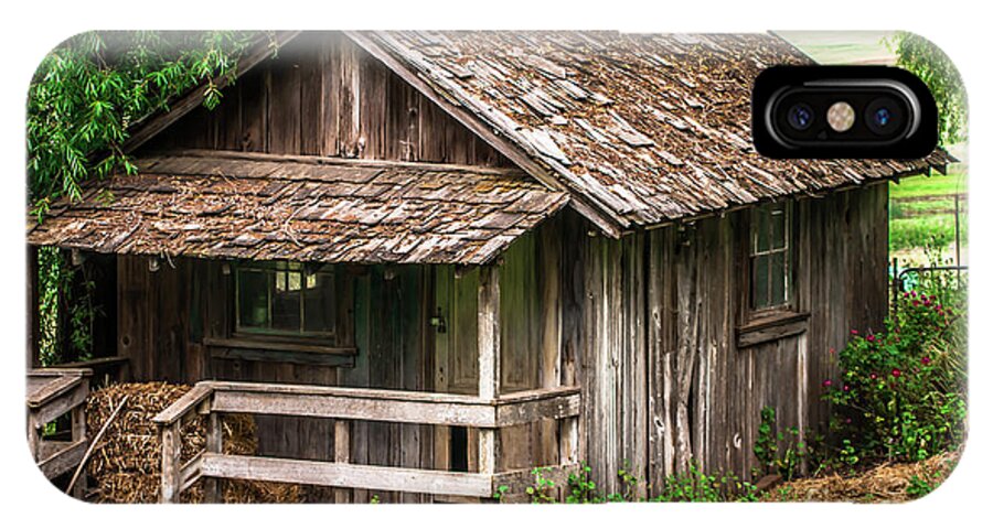 Barn iPhone X Case featuring the photograph Old Cabin Tolay Ranch Sonoma County by Blake Webster