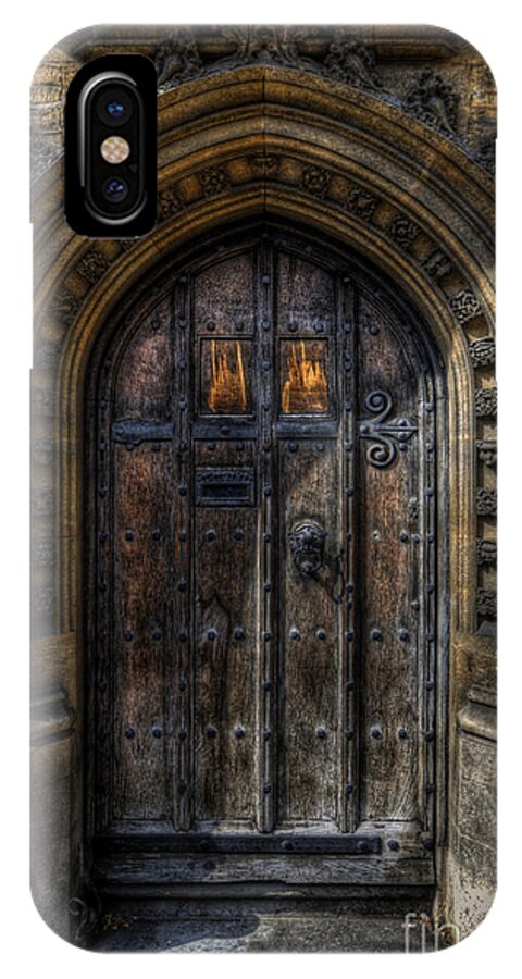 Yhun Suarez iPhone X Case featuring the photograph Old College Door - Oxford by Yhun Suarez