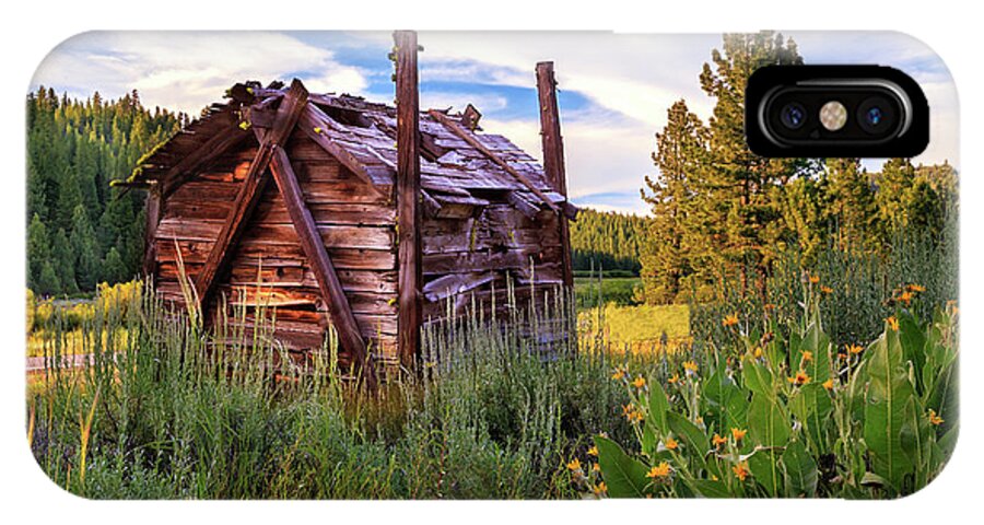 Cabin iPhone X Case featuring the photograph Old Lumber Mill Cabin by James Eddy