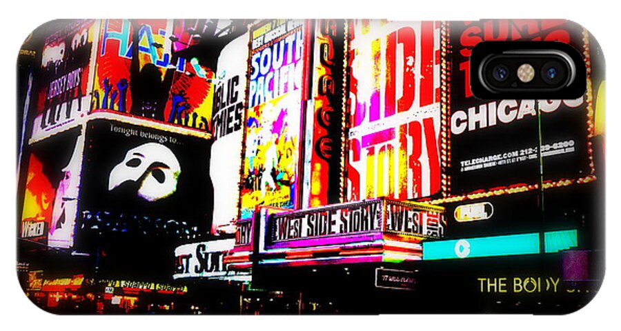 Usa iPhone X Case featuring the photograph On Funky Broadway by Funkpix Photo Hunter