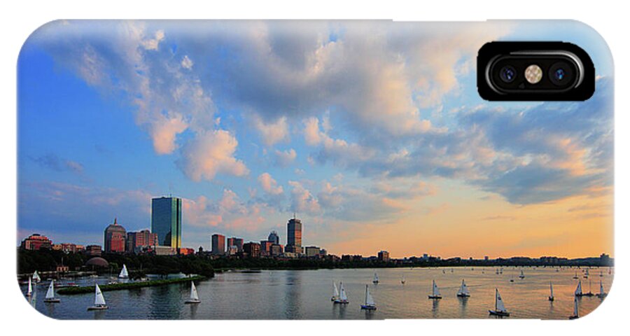 Longfellow Bridge iPhone X Case featuring the photograph On The River by Rick Berk