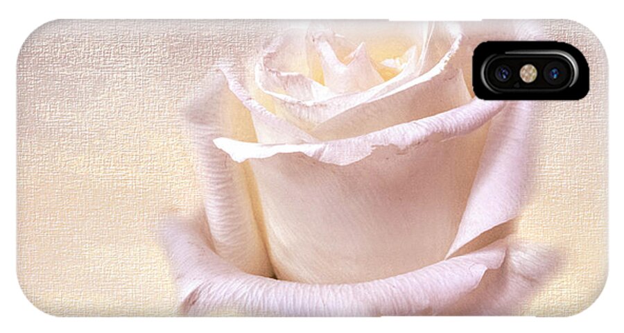 Flower iPhone X Case featuring the photograph One rose is enough for the dawn by Ches Black